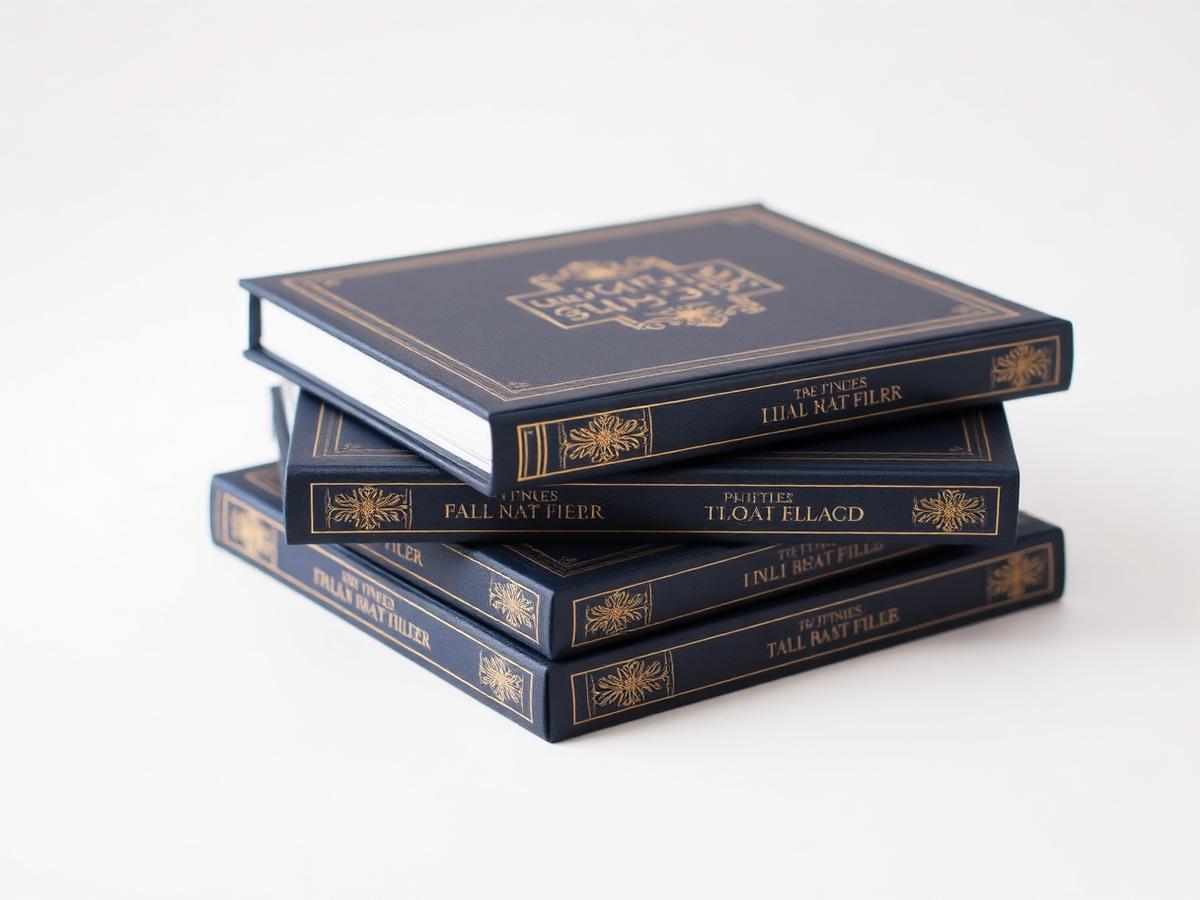 Premium casebound books with custom gold foil stamping
